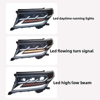 Nuevo Conjunto de Faros Delanteros LED de Alta Calidad de 12V 50W con Luces de Circulación Diurna para Land Cruiser LC200 2007-2015