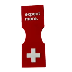 Distintivi su ordinazione del PVC fatti a mano di Logo della croce rossa di progettazione di stampa della lettera 3D