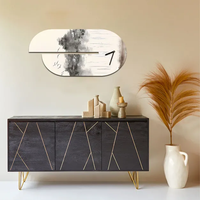 Horloge murale de style moderne, de haute qualité et luxueuse, en forme de maison, avec mouvement super silencieux, pour la décoration murale de la maison ou du bureau.