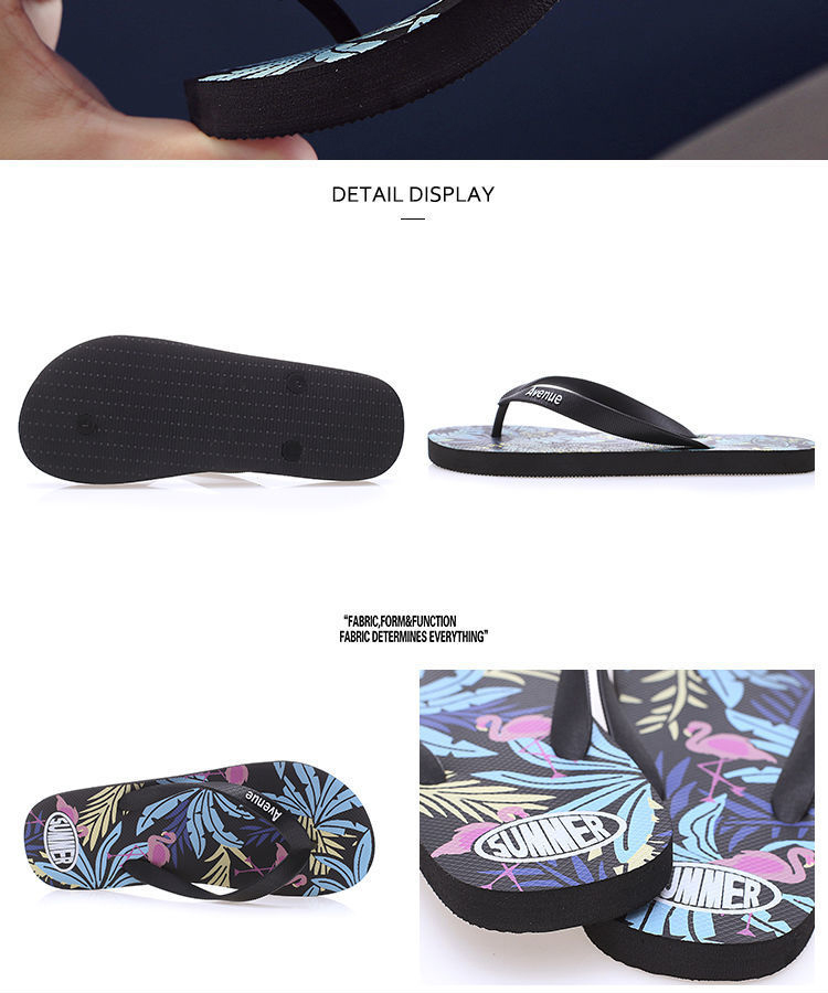 Custom Printed Rubber PVC Filpflops Slip On Mens Flip Flops Lightweight Soft Unisex Slippers