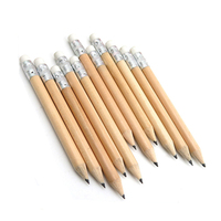 Crayons en bois HB Bonvada BK-HB06 de 3,5 pouces pour l'école, plusieurs couleurs, lot de 100/200 pièces, avec gomme supérieure standard pour le golf