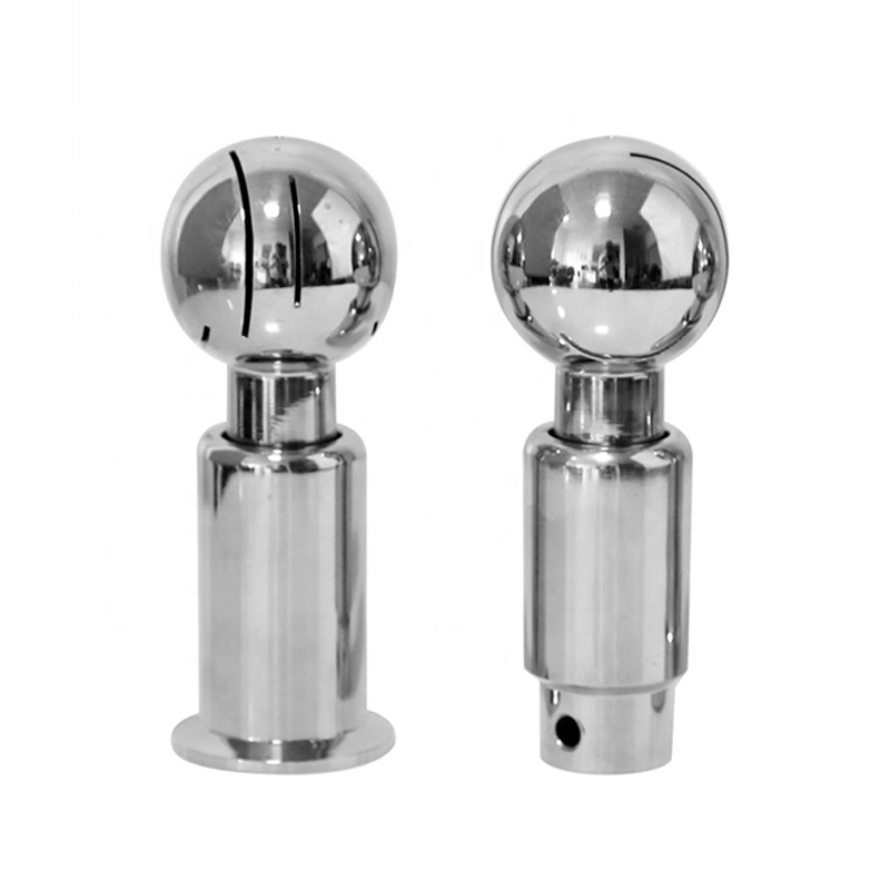 Тройной зажим из нержавеющей стали ss 1/2 bsp npt 304 316 tc, гигиеническая фиксированная вращающаяся Поворотная танка, шарик-распылитель для очистки