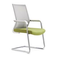 Chaises de bureau ergonomiques en maille pour salle de conférence, salle d'attente et bureau, avec base en traîneau, vente directe usine