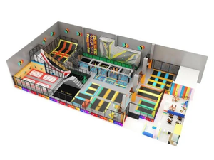 Parc de <span class=keywords><strong>trampoline</strong></span> d'aire de jeux intérieure commerciale <span class=keywords><strong>Protection</strong></span> de l'environnement de haute qualité en plastique coloré taille personnalisée pour les enfants - Product Image 6