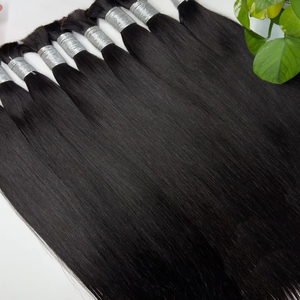 Cheveux humains lisses naturels en vrac pour tressage, cheveux vierges vietnamiens non traités, noir naturel, sans trame, fournisseur - Product Image 1