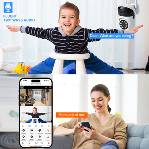 كاميرا واي فاي ذكية من تويا بدقة 6 ميجابكسل بعدسة مزدوجة وشاشتين مع تتبع الحركة البشرية للمراقبة المنزلية والمكتبية كاميرا شبكة آي بي متحركة - Product Image 6