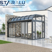 Véranda en aluminium prête pour l'intégration intelligente avec compatibilité capteur pour ventilation automatisée, ombrage solaire et contrôle climatique