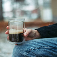 Tasse à café latte en verre borosilicate à double paroi, à un seul port, 12 oz, résistante aux hautes températures, cadeau américain