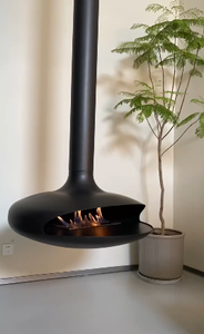 Gran oferta, chimenea colgante <span class=keywords><strong>de</strong></span> acero al carbono suspendida montada en el techo, chimenea <span class=keywords><strong>de</strong></span> bioetanol <span class=keywords><strong>de</strong></span> fuego Real - Product Image 3