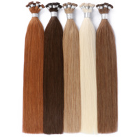 Vente en gros 100% cheveux humains vierges alignés sur des cuticules brutes Ru ssian noués à la main, extension de cheveux à trame attachée à la main avec un donneur à double tirage