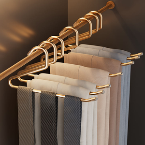 Aluminium Broekhangers Heavy Duty Easy Access <span class=keywords><strong>Open</strong></span> End Ontwerp Antislip Kleerhanger Voor Garderobe - Product Image 2