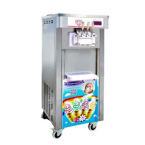 Fabricante de máquina de Yogurt helado, fabricante de tres sabores, servicio suave automático, Comercial