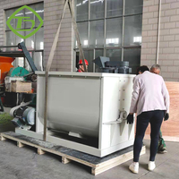 Nouvelle machine à mélanger le compost en acier inoxydable en poudre, retourneur de fumier de vache, mélangeur horizontal