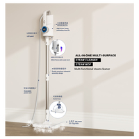 230 ° Nettoyeur vapeur pour sols F, nettoyage en profondeur, 1500 W, accessoires 10-en-1, chauffe en 30 s, réservoir de 400 ml, 3,5 bars, pour sols durs, carrelage, joints, meubles