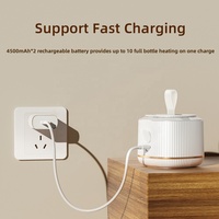 Chauffe-biberon électrique OEM rechargeable par USB, batterie 9000 mAh, chauffe rapide, température réglable, pour l'alimentation du bébé