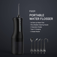Brosse à dents noire personnalisée IPX7 étanche portable de type C rechargeable Outil dentaire OEM ODM pour l'extérieur Voiture Garage Utilisation électrique