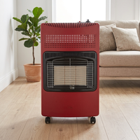 Chauffage au gaz portable d'intérieur 4,2 kW, radiateur infrarouge à gaz sur roues pour la maison, la chambre, le magasin, le bureau