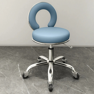 Large Work <b>Bench</b> Lifting Round Stool Beauty Stool Lifting Rotating Pulley Barber Shop Master Stool Hair Salon Special - Product Image 4