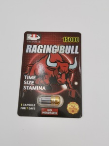 Cápsula Herbal Semanal Raging Bull 15000, Mezcla de Extracto de Rosa Cherokee y Dong Quai para Energía Masculina Durante Todo el Día - Product Image 2