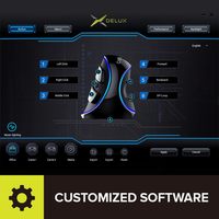 Souris verticale optique filaire ergonomique DELUX M618Plus RGB Gaming USB 4000 DPI avec 6 boutons en stock