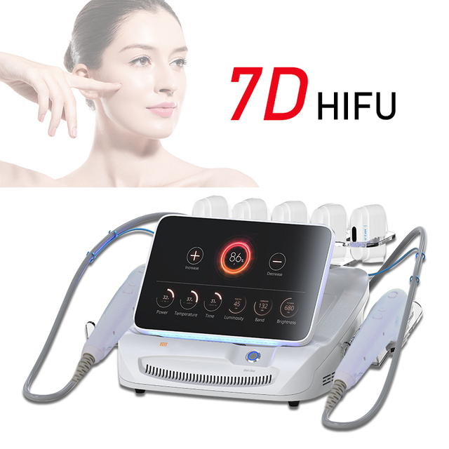 Popular 7d Hifu Machine Skin Tightening Ultrasonic Facial 7 Cartridges Machine for Sale