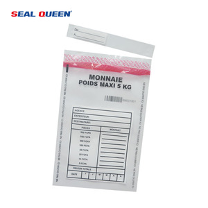 Seal Queen Recycle Plastique Numéro de série Code à barres Reçu Inviolable Preuve Banque Argent Coin Dépôt Charge Sacs Sécurité Cash Bag - Product Image 3
