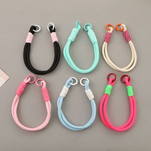 Dragonne courte universelle en nylon coloré pour téléphone, anti-perte, avec porte-clés - Product Image 2