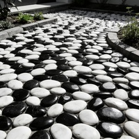 Galets noirs de rivière 100% naturels, écologiques et durables, pierres de massage pour les pieds, pour la décoration extérieure de villas, salles de bain, parcs et aquariums