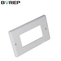 Plaque de prise murale en thermoplastique incassable pour interrupteur ou prise décorative, taille 1 gang