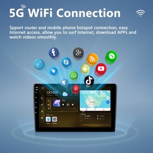 Écran tactile universel 9 pouces IPS Android, autoradio FM 2 Din, lecteur multimédia, CarPlay sans fil, GPS automatique, <span class=keywords><strong>DSP</strong></span>, 64 Go, RGB - Product Image 5