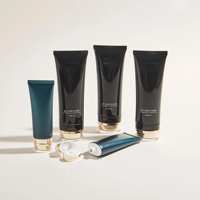 Contenitori di Lusso per Creme, Tubo Ovale in Plastica per Cosmetici con Tappo a Vite Ovale in Acrilico Dorato per Crema Mani e Detergente Viso