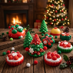 Pelota Antiestrés TPE Personalizada al por Mayor, Serie Navideña, Santa, Árbol, Copo de Nieve, Juguete Sensorial, Regalo Festivo, Fabricación OEM a Granel - Product Image 1