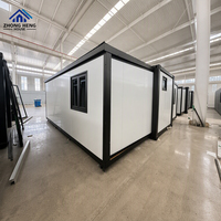 Casa Contenedor de Acero Expandible Blanca Moderna con Cocina Completa y Baño, Lujo Modular, Pequeña Casa, Taller, Oficina ADU para Patio Trasero en EE. UU.