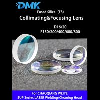 Lentille de collimation laser à fibre DMK D16F60/D20F150/SUP20S/21T/23S en silice fondue au quartz, lentille plano-convexe pour soudage laser