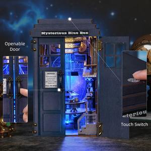 Hamaileon UK Tardis Boîte d'appel de la police en bois Puzzle Porte-livres Cadeau Décoration Bricolage Artisanat Collection Kit de nichoir à livres CH08 pour Doctor <span class=keywords><strong>Who</strong></span> - Product Image 2