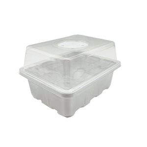 Lot de 10 plateaux de semis en plastique PP à 6/12 alvéoles avec couvercle transparent, écologiques, pour la culture intérieure et la <span class=keywords><strong>gestion</strong></span> centralisée - Product Image 3