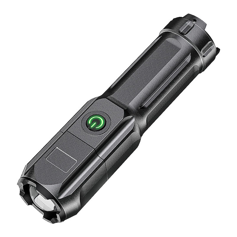 Новый стиль телескопический зум сильный свет фонарик, USB Зарядка небольшой портативный прожектор