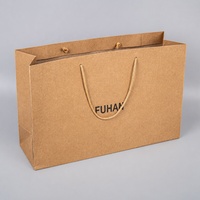Sac de shopping en papier kraft imprimé sur mesure avec poignée en corde, sac de shopping en papier cadeau recyclable