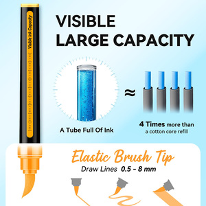 24 colori di controllo automatico dell'inchiostro acrilico penne penne <span class=keywords><strong>pennarelli</strong></span> acrilici <span class=keywords><strong>per</strong></span> <span class=keywords><strong>tela</strong></span> di legno tessuto ceramico pittura da te - Product Image 3