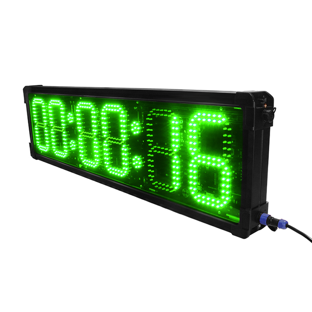 Large Size Race Timing LED Green Display Digital Countdown Timer Single Sided 8 Inch Outdoor Sports Match Marathon Clock