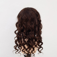 Perruque longue bouclée avec dentelle frontale pour femmes, cheveux brésiliens Remy, texture naturelle douce, résistante à la chaleur