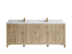 Mobile <span class=keywords><strong>Bagno</strong></span> Cavio di Lusso Personalizzato, Moderno con Cassetti Scanalati, Ampio Spazio di Archiviazione in Legno - Product Image 6