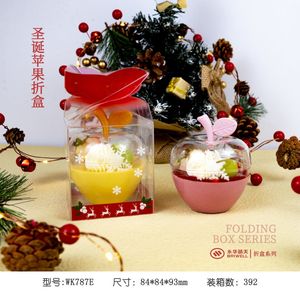 Giáng sinh cứng dùng một lần nhựa Mousse Apple ly rõ ràng <span class=keywords><strong>Fancy</strong></span> món tráng miệng <span class=keywords><strong>container</strong></span> với màu hồng Vàng Vàng Màu Đỏ - Product Image 3