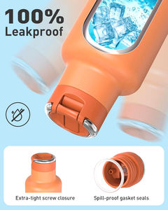 Stainless Steel Double Wall Vacuum Insulated Baby Sport <b>Bottle</b> Lid Handle Reusable Thermos Flask for Baby 12-24 Hours Thermal - Product Image 4