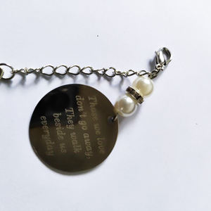 Металлические подвески Qualisub из цинкового сплава для сублимации, броши-значки, для свадебных букетов, с фото, круглые/овальные вставки, серебристый цвет, двойные - Product Image 6