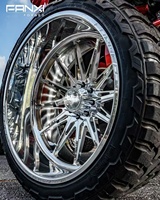 FANXI Polissage concave 22x12 24x12 -44mm 8x180 pour DENALI 24X14 26X14-76mm 8x6.5 pour Ram 2500 8x170 26x16 pour Ford F250