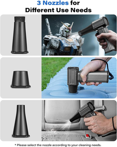 450g Wind Force Compressed Air <b>Duster</b> Portable Hand Held Fan <b>Electric</b> Powerful Blower Fan Jet Fan for Clean - Product Image 5