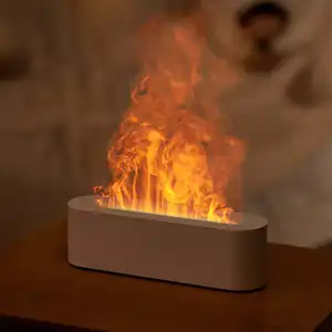 Difusor de Aroma ultrasónico recargable por Usb de diseño personalizado, humidificador de aire de fuego de llama, máquina de aromaterapia con fragancia