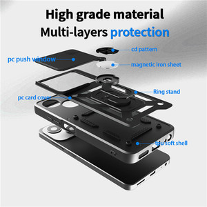Nueva llegada funda de teléfono con protección de lente para ZTE Blade A35E 5G cubierta a prueba de golpes con soporte - Product Image 4
