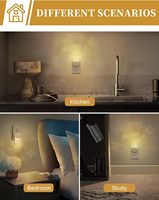 Veilleuse LED ZHILAI Mini en acrylique moderne blanc chaud 3000K à brancher, avec capteur de lumière et variateur d'intensité, certifiée FCC pour chambre à coucher